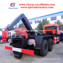 Dongfeng 6*4 garbage truck with detachable container